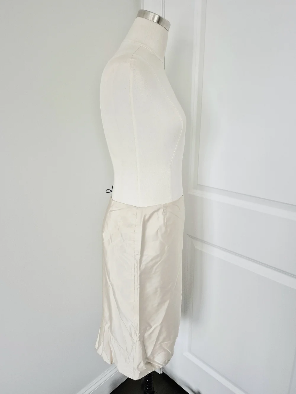 Vtg Prada Italy Talc Radzimir Silk Skirt Classic Party Retro Spring Summer Y2K - Picture 6 of 15